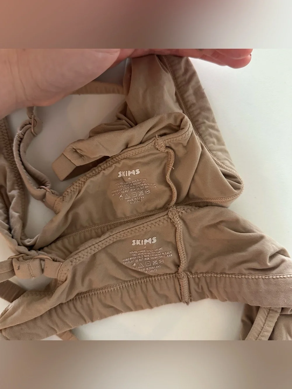 Skims Bundle Lot Fits Everybody Scoop Bralette Bra M Beige Nude - Picture 6 of 7